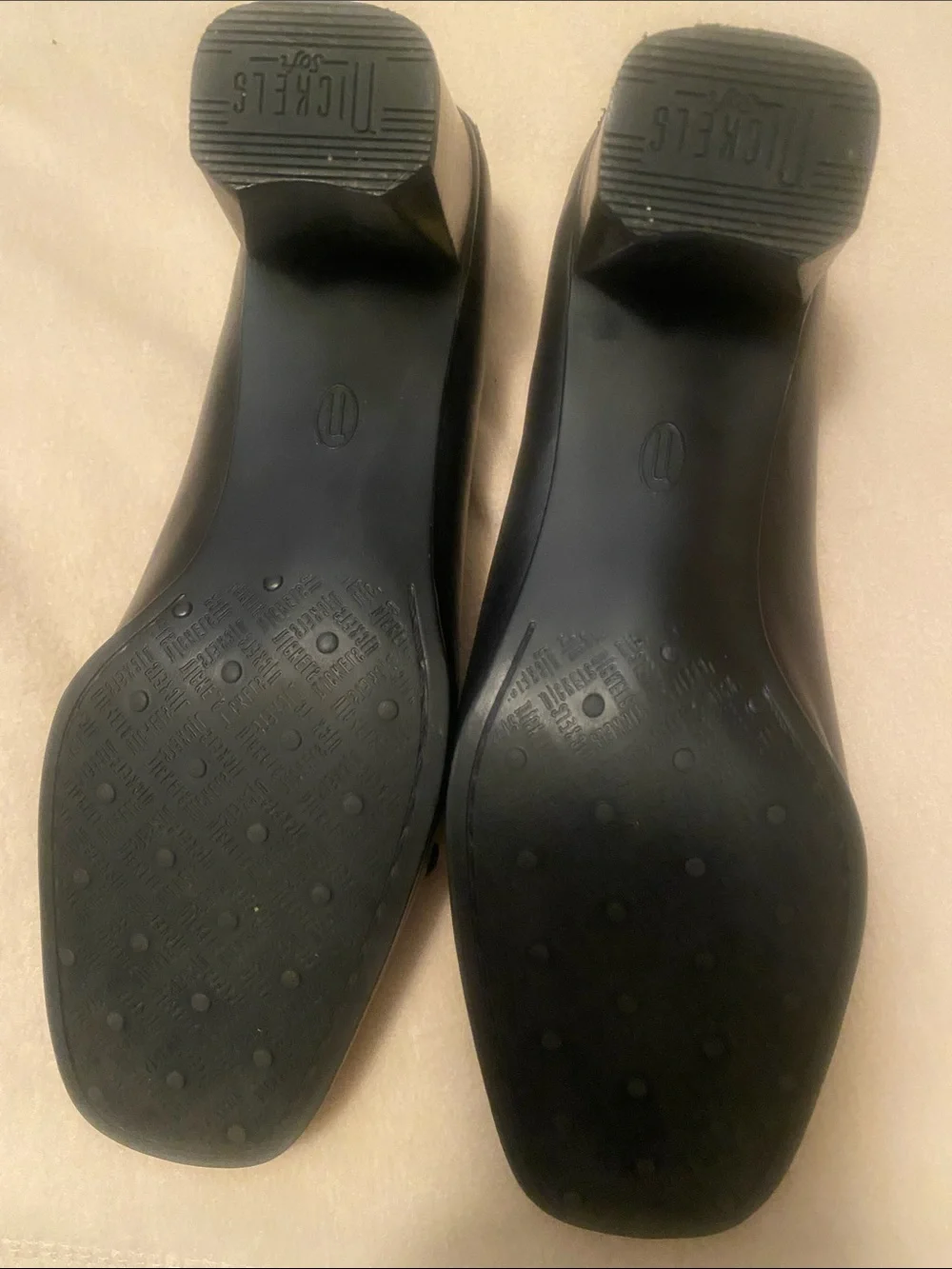 Nickels Black Leather Loafers with Silver Horsebit Accent